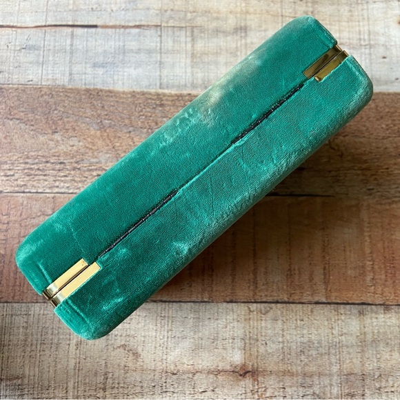 Vintage Velvet Mirrored Jewelry Box - Picture 7 of 8